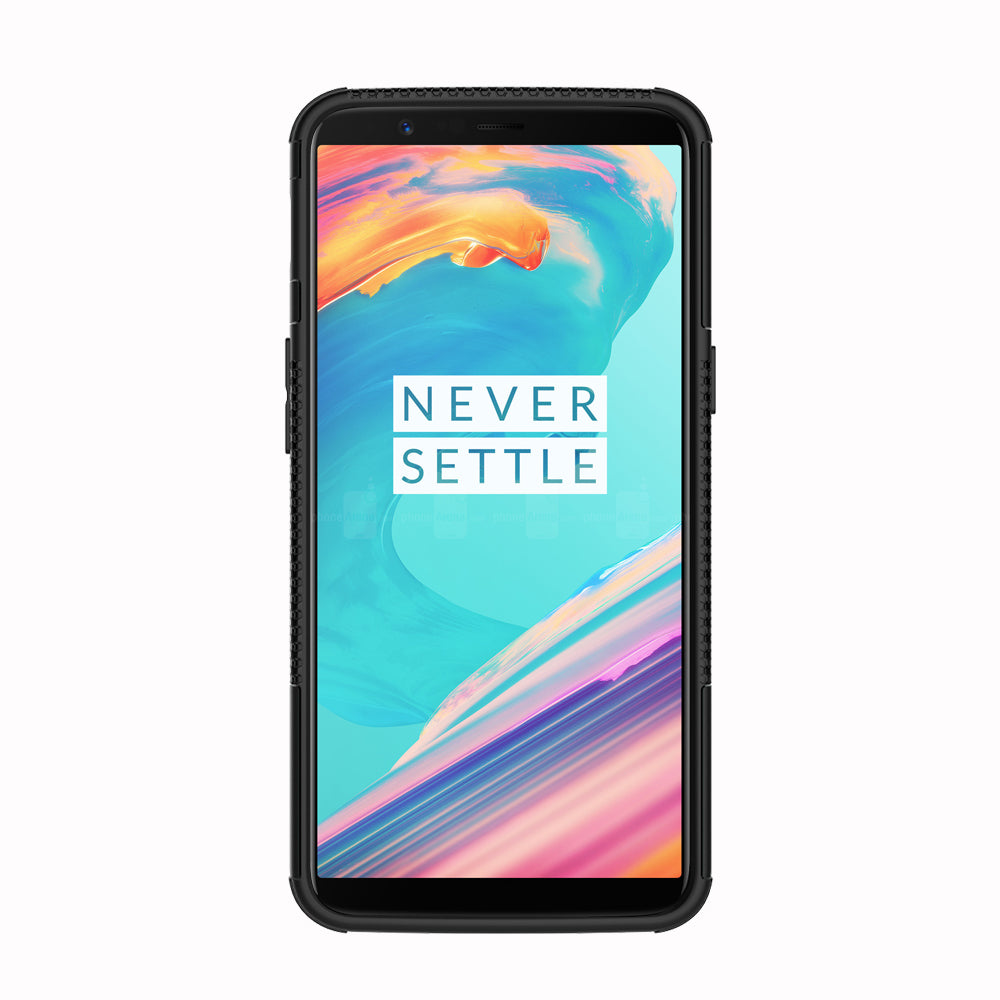 Tyre Pattern 2-in-1 PC + TPU Hybrid Phone Case with Kickstand for OnePlus 5T