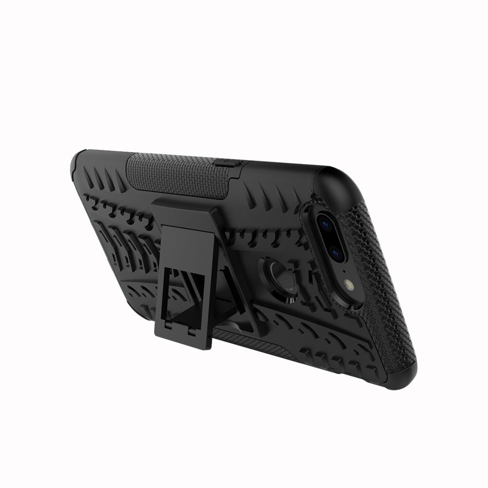 Tyre Pattern 2-in-1 PC + TPU Hybrid Phone Case with Kickstand for OnePlus 5T
