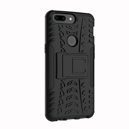 Tyre Pattern 2-in-1 PC + TPU Hybrid Phone Case with Kickstand for OnePlus 5T