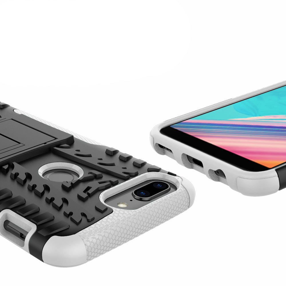 Tyre Pattern 2-in-1 PC + TPU Hybrid Phone Case with Kickstand for OnePlus 5T