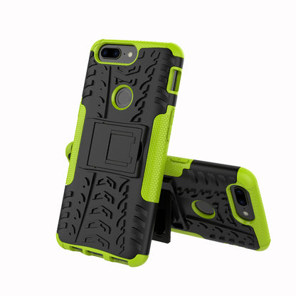 Tyre Pattern 2-in-1 PC + TPU Hybrid Phone Case with Kickstand for OnePlus 5T