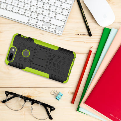 Tyre Pattern 2-in-1 PC + TPU Hybrid Phone Case with Kickstand for OnePlus 5T