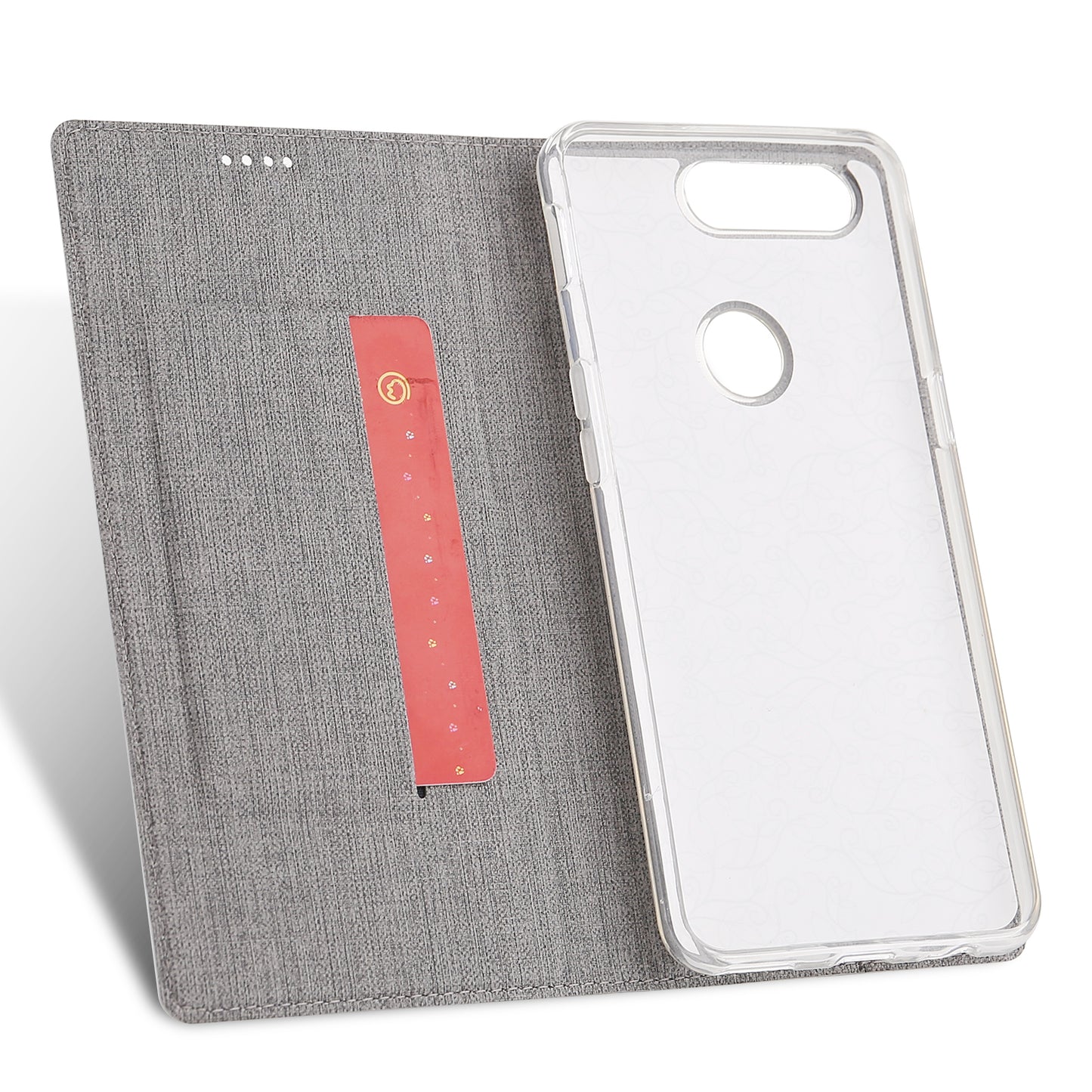 VILI DMX Cross Texture Card Holder Leather Stand Case for OnePlus 5T