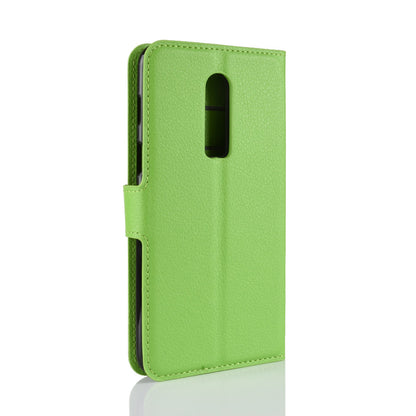 Litchi Skin Leather Stand Cover with Card Slots for OnePlus 6 Cell Phone Case Shell