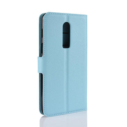 Litchi Skin Leather Stand Cover with Card Slots for OnePlus 6 Cell Phone Case Shell