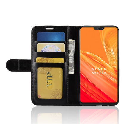 Crazy Horse Magnetic Stand Wallet Leather Mobile Phone Case for OnePlus 6