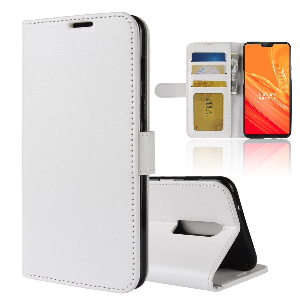 Crazy Horse Magnetic Stand Wallet Leather Mobile Phone Case for OnePlus 6