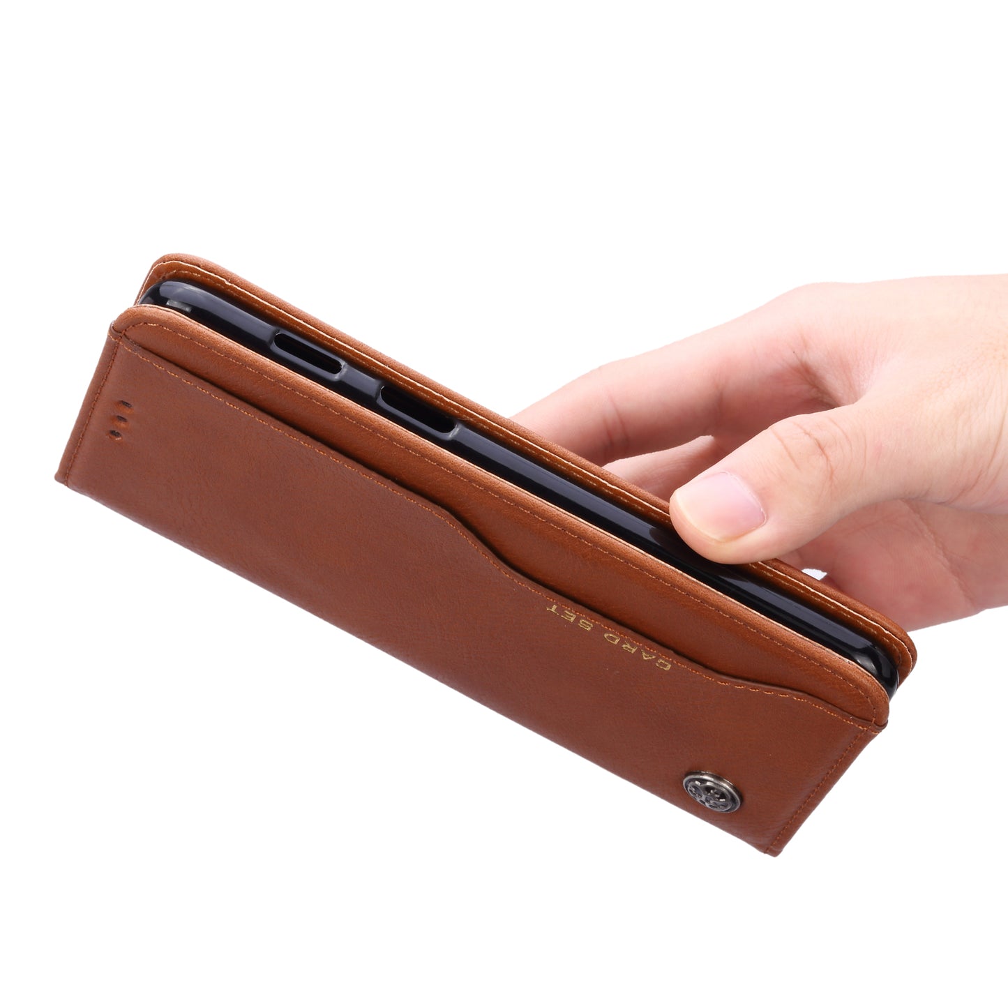 PU Leather Auto-absorbed Stand Wallet Phone Case for OnePlus 6