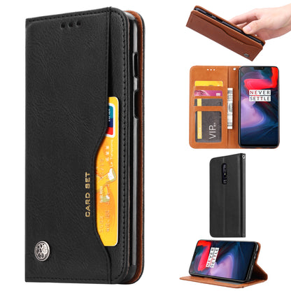 PU Leather Auto-absorbed Stand Wallet Phone Case for OnePlus 6