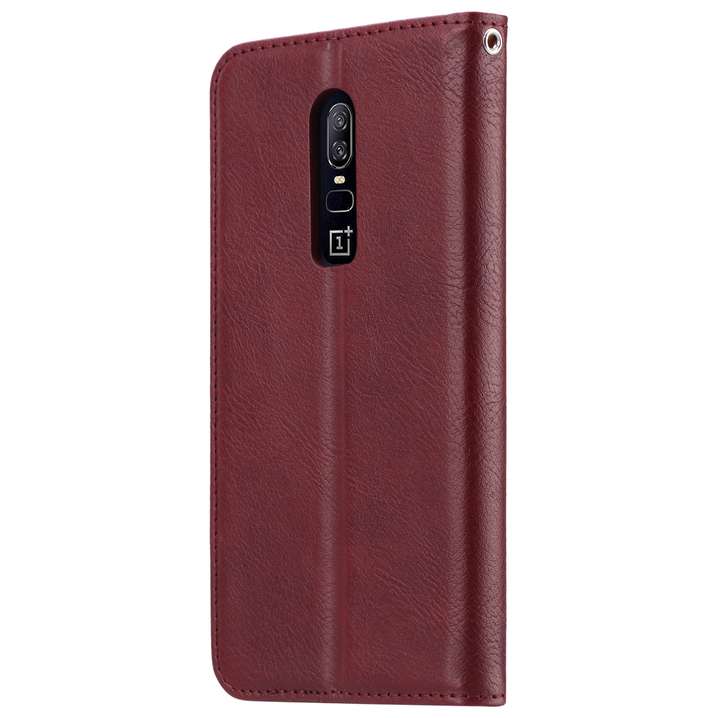 PU Leather Auto-absorbed Stand Wallet Phone Case for OnePlus 6