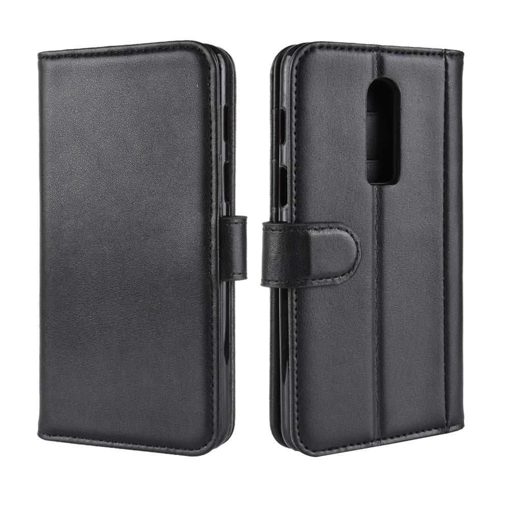 Genuine Leather Wallet Stand Mobile Phone Cover for OnePlus 6