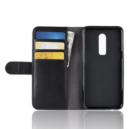 Genuine Leather Wallet Stand Mobile Phone Cover for OnePlus 6