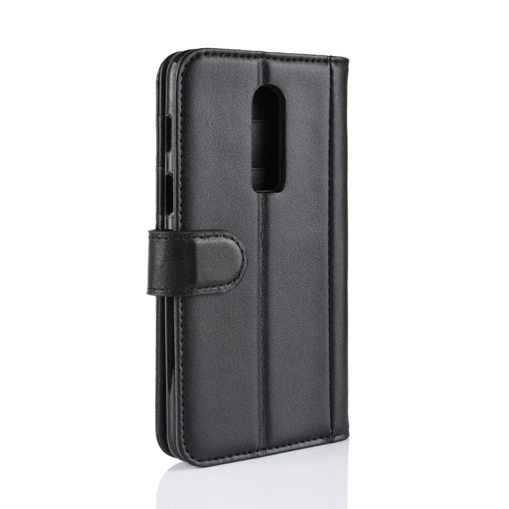 Genuine Leather Wallet Stand Mobile Phone Cover for OnePlus 6
