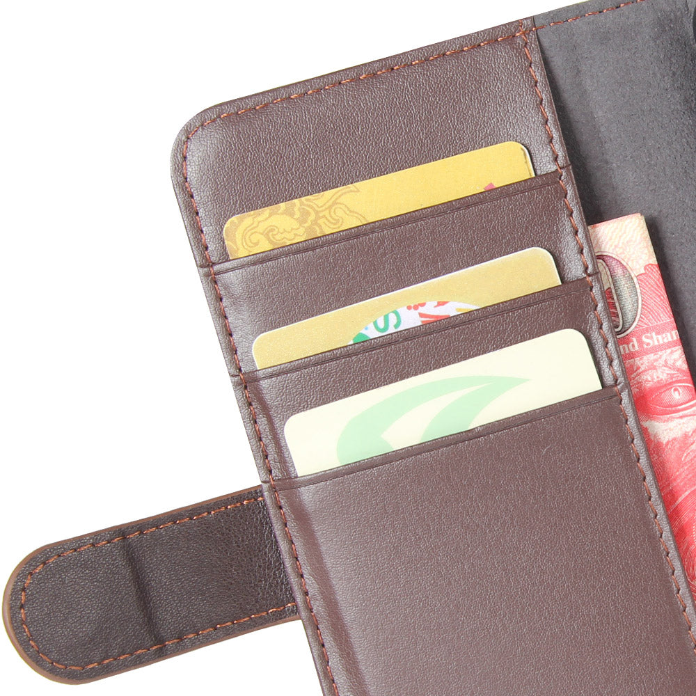 Genuine Leather Wallet Stand Mobile Phone Cover for OnePlus 6