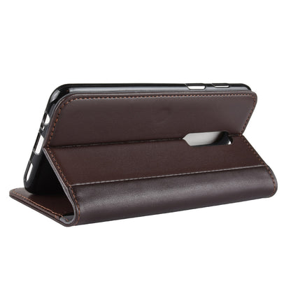 Genuine Leather Wallet Stand Mobile Phone Cover for OnePlus 6