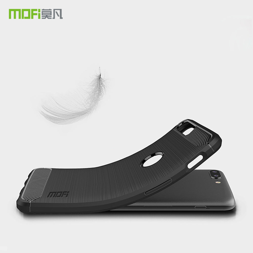 MOFI Carbon Fiber Texture Brushed TPU Phone Cover for OnePlus 5T