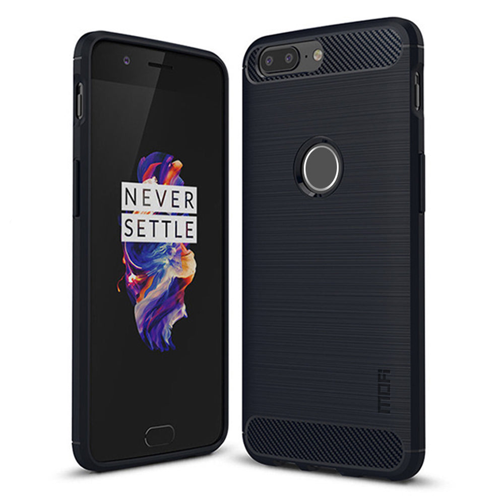 MOFI Carbon Fiber Texture Brushed TPU Phone Cover for OnePlus 5T