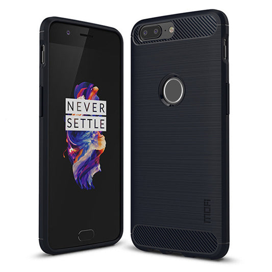 MOFI Carbon Fiber Texture Brushed TPU Phone Cover for OnePlus 5T