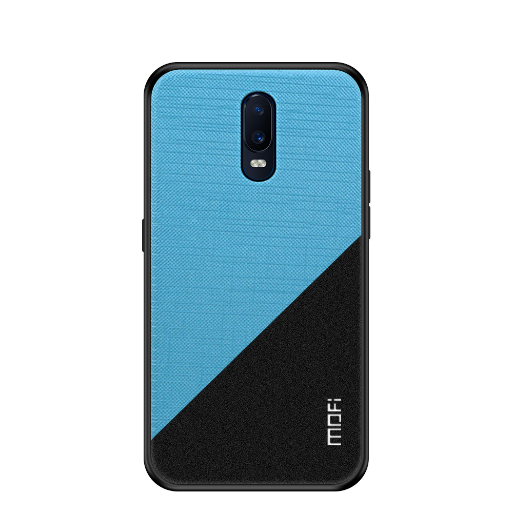 MOFI Bright Shield II Cloth Coated PC TPU Hybrid Bi-color Phone Case for OnePlus 6T