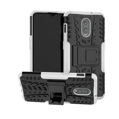 2-in-1 Tyre Pattern PC + TPU Hybrid Mobile Phone Case with Kickstand for OnePlus 6T