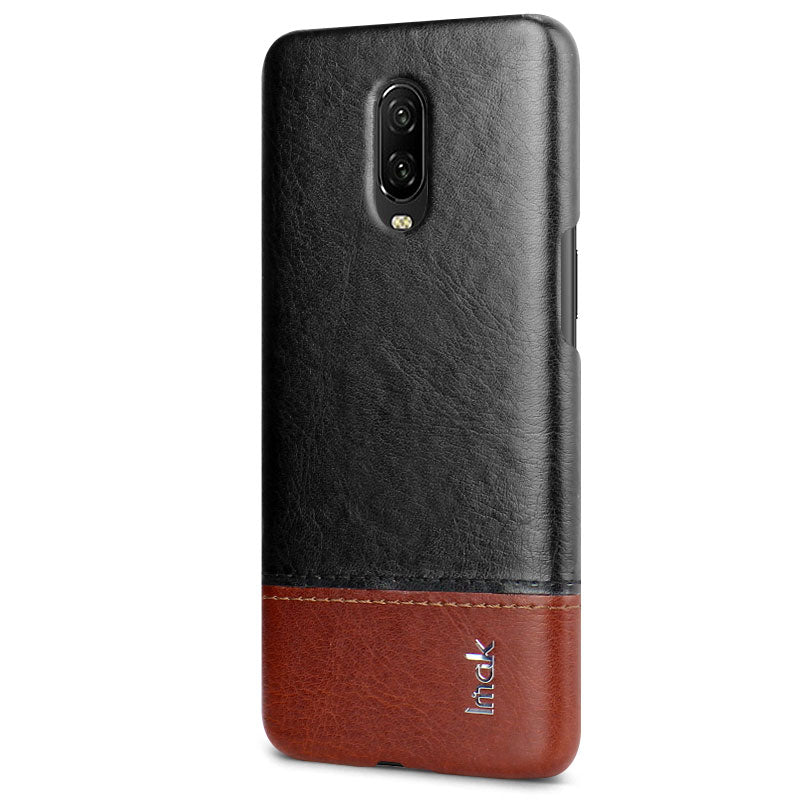 IMAK Ruiyi Series PU Leather Coated Hard PC Mobile Cover for OnePlus 6T