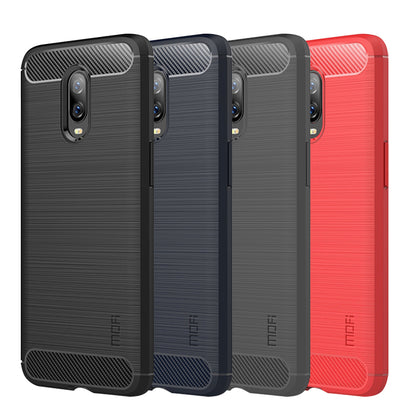 MOFI Carbon Fiber Texture Brushed TPU Protection Case for OnePlus 6T