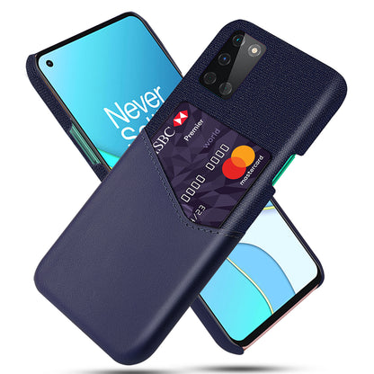 Card Holder Cloth + PU Leather Coated PC Protective Case for OnePlus 8T