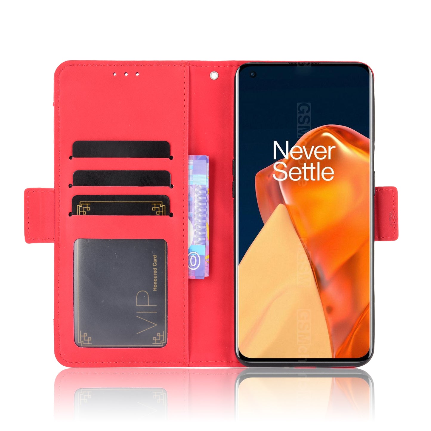 For OnePlus 9 Pro Full Protection Leather Wallet Protective Case with Multiple Card Slots Design