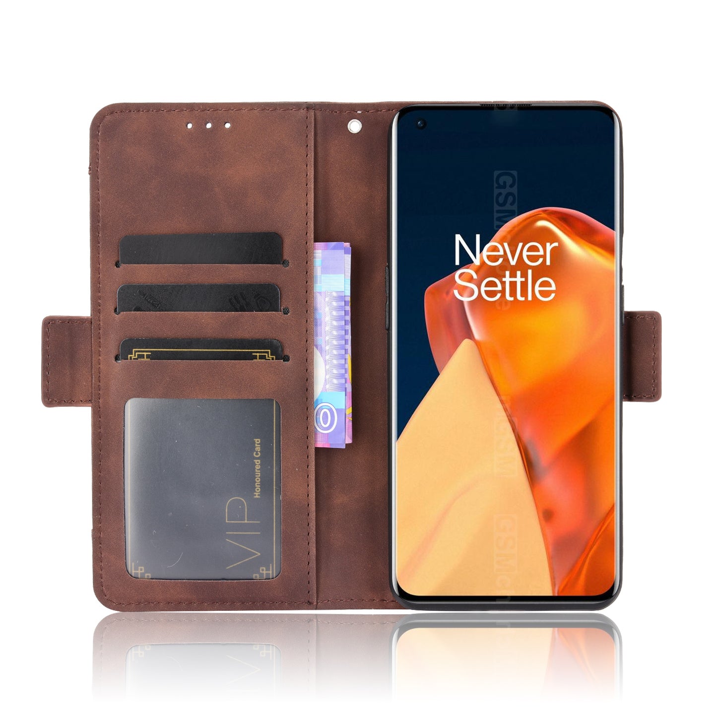 For OnePlus 9 Pro Full Protection Leather Wallet Protective Case with Multiple Card Slots Design