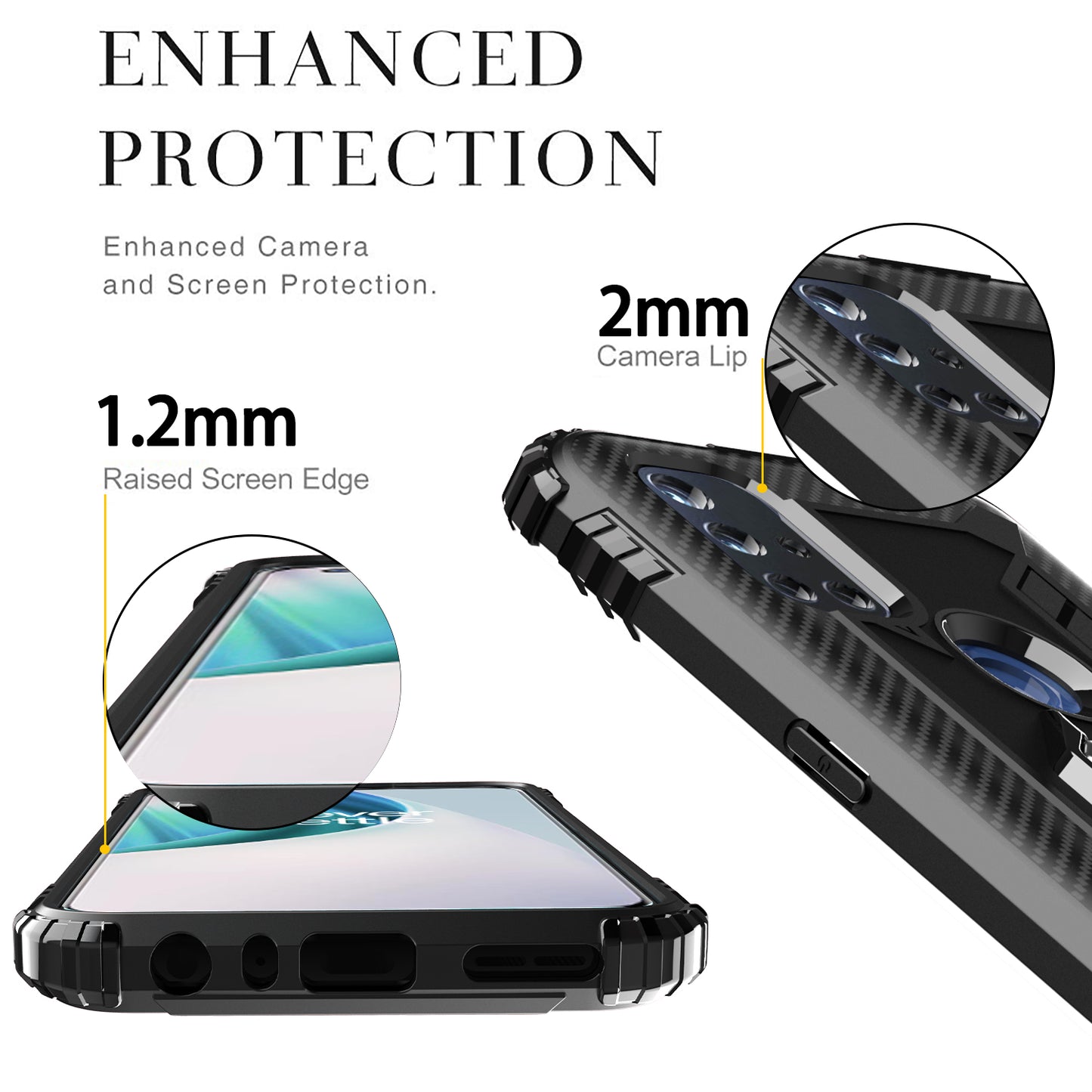 TPU Finger Ring Kickstand Phone Protective Case for OnePlus Nord N10 5G