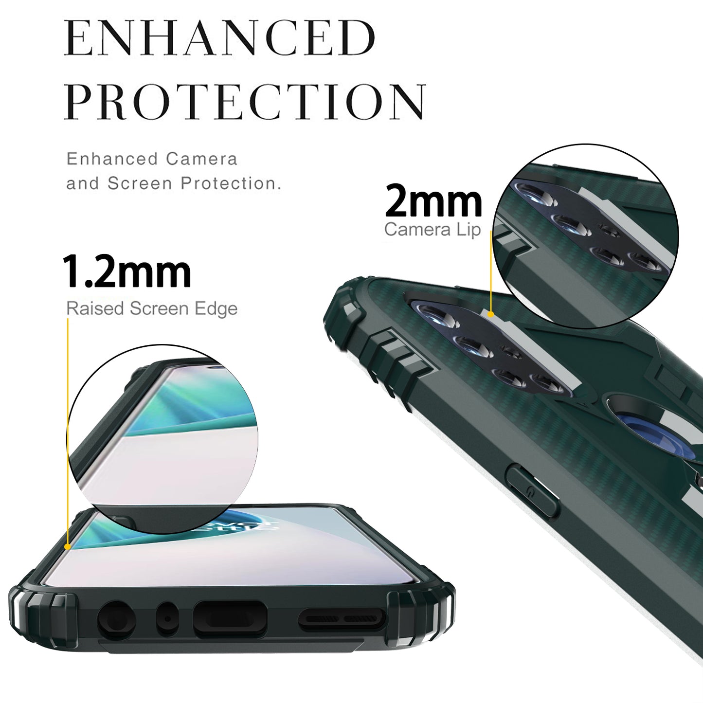 TPU Finger Ring Kickstand Phone Protective Case for OnePlus Nord N10 5G