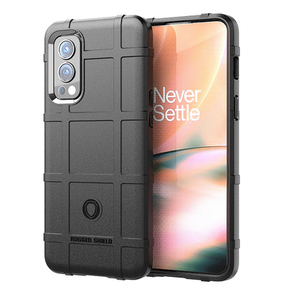 Full Body Rugged Square Grid Texture Shockproof Soft TPU Drop Protective Cover for OnePlus Nord 2 5G