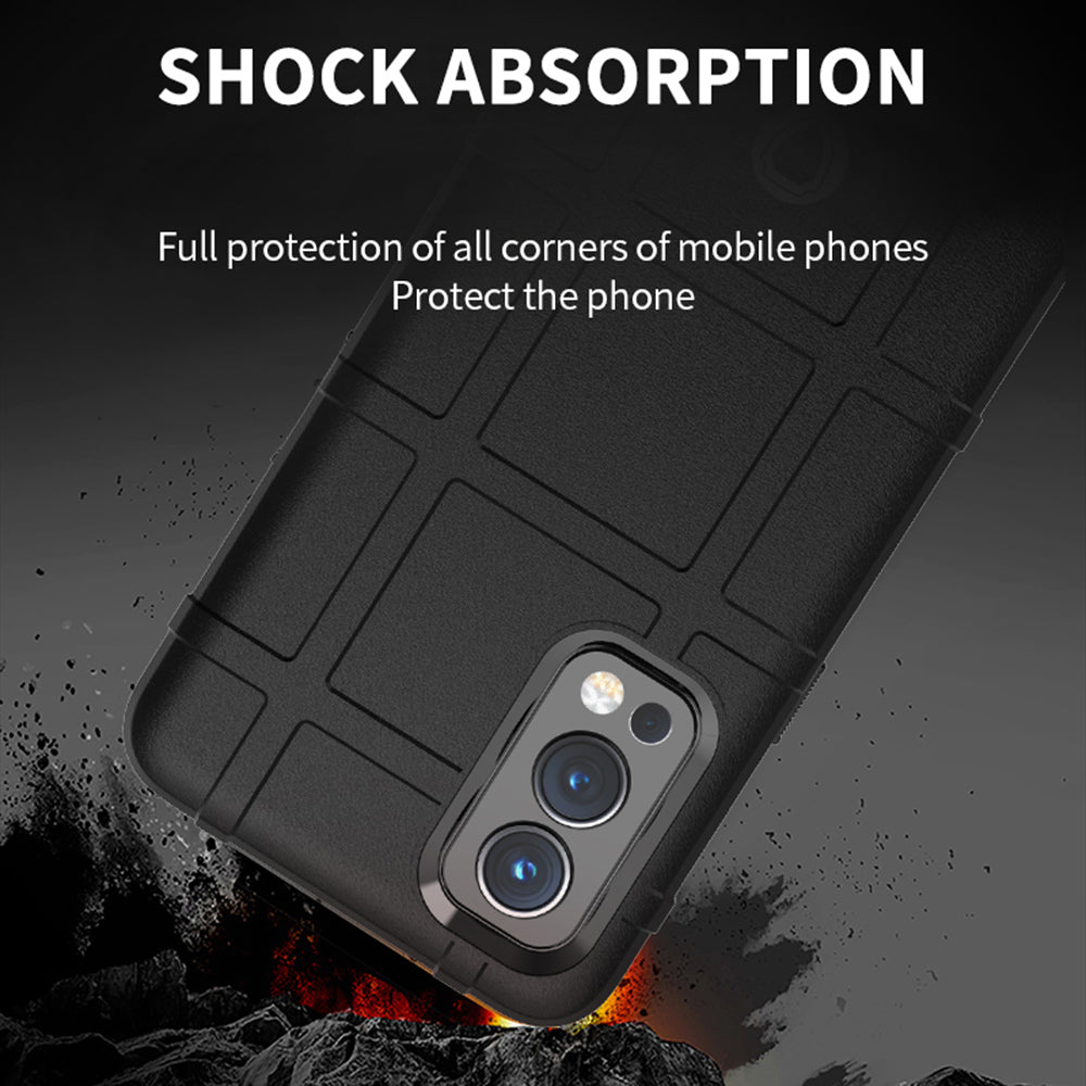 Full Body Rugged Square Grid Texture Shockproof Soft TPU Drop Protective Cover for OnePlus Nord 2 5G