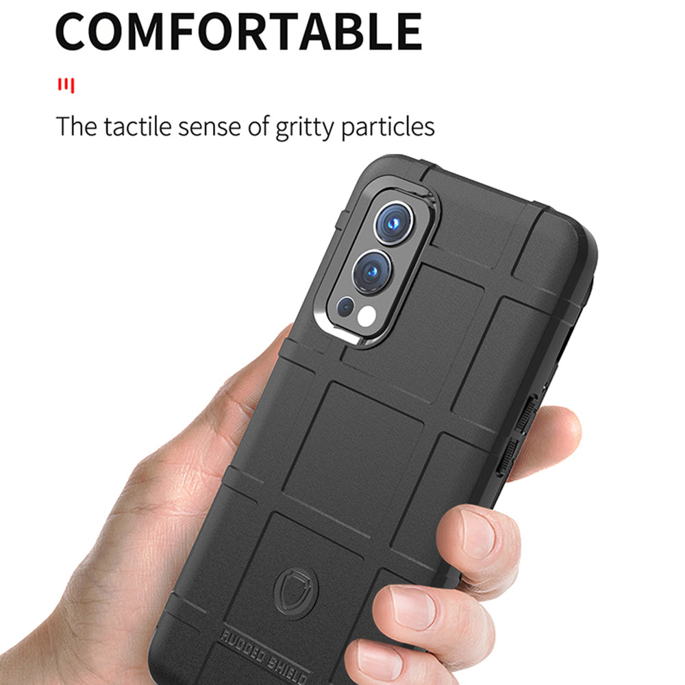 Full Body Rugged Square Grid Texture Shockproof Soft TPU Drop Protective Cover for OnePlus Nord 2 5G
