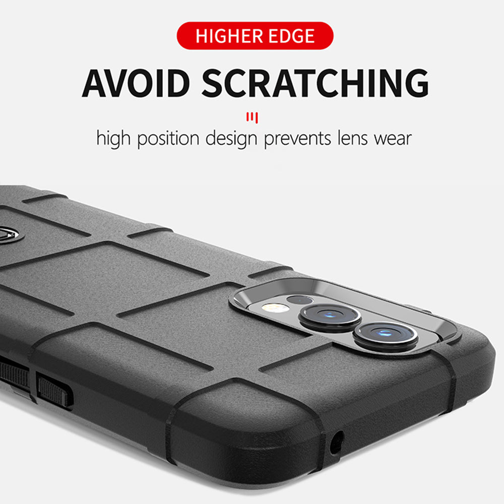 Full Body Rugged Square Grid Texture Shockproof Soft TPU Drop Protective Cover for OnePlus Nord 2 5G