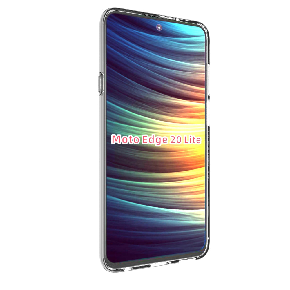 10Pcs/Pack Watermark Resistant Clear Flexible TPU Phone Case for Motorola Edge 20 Lite