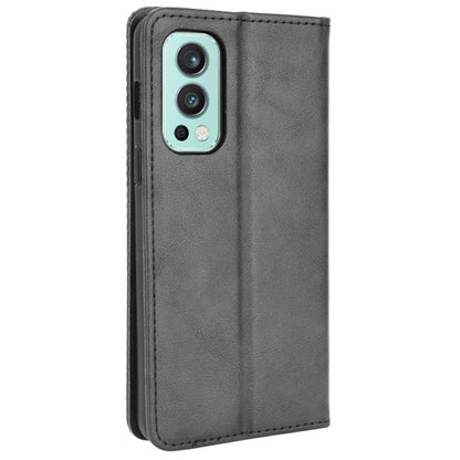 Retro Style PU Leather Flip Magnetic Stand Flip Protective Cover for OnePlus Nord 2 5G