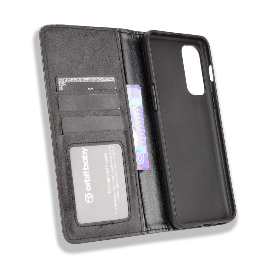 Retro Style PU Leather Flip Magnetic Stand Flip Protective Cover for OnePlus Nord 2 5G