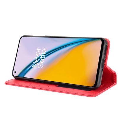 Retro Style PU Leather Flip Magnetic Stand Flip Protective Cover for OnePlus Nord 2 5G