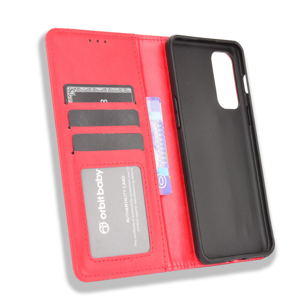 Retro Style PU Leather Flip Magnetic Stand Flip Protective Cover for OnePlus Nord 2 5G
