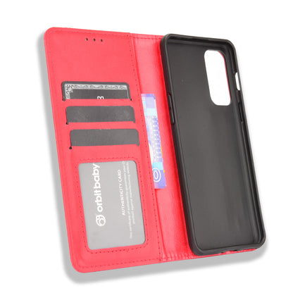 Retro Style PU Leather Flip Magnetic Stand Flip Protective Cover for OnePlus Nord 2 5G
