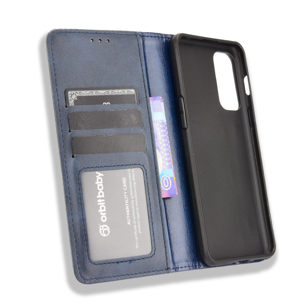 Retro Style PU Leather Flip Magnetic Stand Flip Protective Cover for OnePlus Nord 2 5G