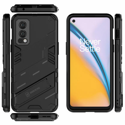 Full-Body Protection Slim Hard PC + Soft TPU Cover with Kickstand for OnePlus Nord 2 5G