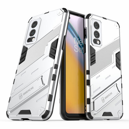 Full-Body Protection Slim Hard PC + Soft TPU Cover with Kickstand for OnePlus Nord 2 5G