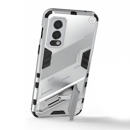 Full-Body Protection Slim Hard PC + Soft TPU Cover with Kickstand for OnePlus Nord 2 5G
