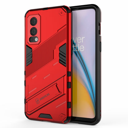 Full-Body Protection Slim Hard PC + Soft TPU Cover with Kickstand for OnePlus Nord 2 5G