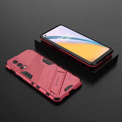 Full-Body Protection Slim Hard PC + Soft TPU Cover with Kickstand for OnePlus Nord 2 5G