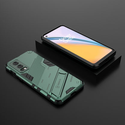 Full-Body Protection Slim Hard PC + Soft TPU Cover with Kickstand for OnePlus Nord 2 5G