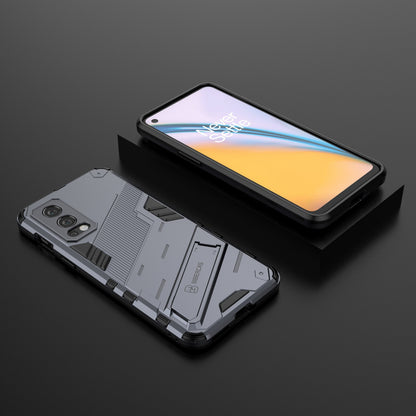 Full-Body Protection Slim Hard PC + Soft TPU Cover with Kickstand for OnePlus Nord 2 5G