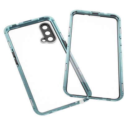 Double Side Tempered Glass Phone Case + Metal Frame with Lock Ultra Clear Cover for OnePlus Nord CE 5G